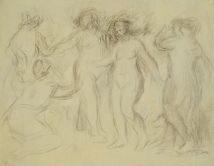 Studie voor het Oordeel van Paris door Pierre Auguste Renoir