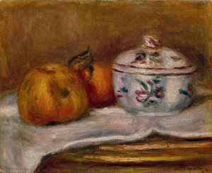 Suikerpot, Appel en Sinaasappel door Pierre Auguste Renoir