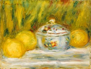 Suikerpot en citroenen, 1915 door Pierre Auguste Renoir