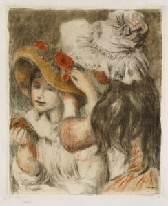 De hoedenspeld, ca.1897 door Pierre Auguste Renoir