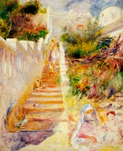 De trappen, Algiers, ca. 1882 door Pierre Auguste Renoir