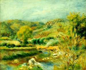 De wasvrouw, ca. 1891 door Pierre Auguste Renoir