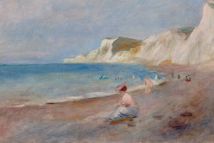 Strand van Varengeville, ca. 1880 door Pierre Auguste Renoir