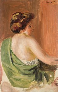 Vrouw van achteren door Pierre Auguste Renoir