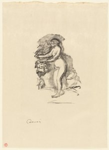 Vrouw met Wijnstok door Pierre Auguste Renoir
