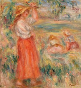 Vrouwen in de Velden door Pierre Auguste Renoir