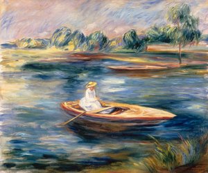 Jonge Vrouw Zittend in een Roeiboot