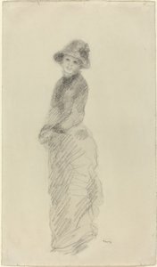 Jonge vrouw staand door Pierre Auguste Renoir