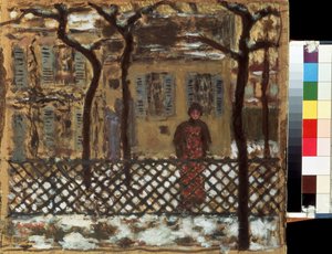 Achter het hek door Pierre Bonnard