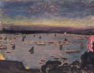 Lantaarnoptocht op de Buiten-Alster, 1913 door Pierre Bonnard