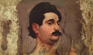 Man met een snor door Pierre Bonnard