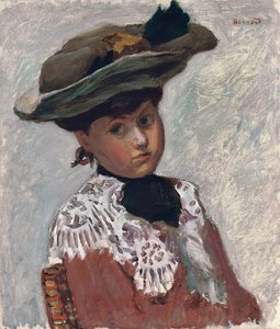Portret van een jonge vrouw of De hoed