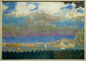 Stormlucht boven Cannes Schilderij door Pierre Bonnard - 1945 door Pierre Bonnard