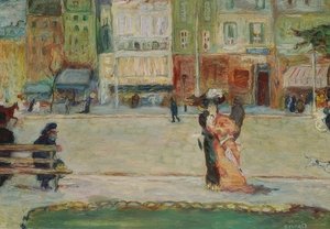 Straatscène, Avenue Clichy, Parijs