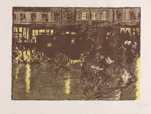 Straat in de avondregen door Pierre Bonnard