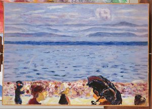Het Strand, Blauwe Zee, c.1930 door Pierre Bonnard