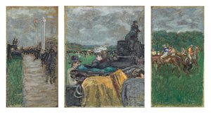 De races bij Longchamp; Les Courses à Longchamp door Pierre Bonnard
