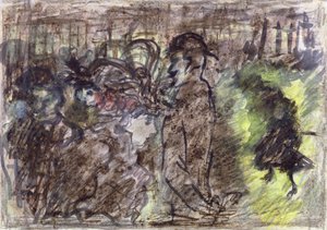 Het plein, avond, 1899 door Pierre Bonnard