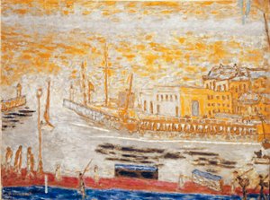 Trouville, de uitgang van de haven. door Pierre Bonnard