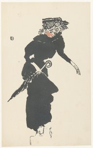 Vrouw met paraplu