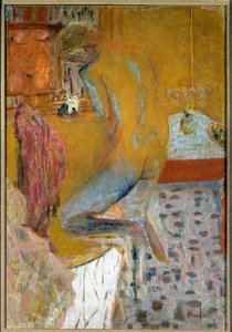 Vrouw bij haar toilet door Pierre Bonnard