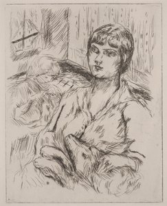 Vrouw met hond, illustratie uit "Dingo" door Octave Mirbeau door Pierre Bonnard