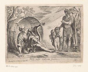 Alexander de Grote en Diogenes door Pierre Brebiette