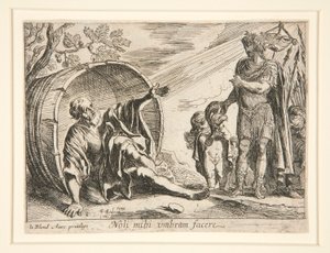Diogenes en Alexander de Grote door Pierre Brebiette