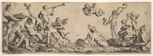 Neptunus en Amphitrite, 1615-42 door Pierre Brebiette