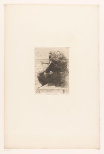 Rustende vrouwen aan de kust door Pierre Celestin Billet