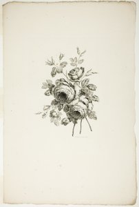 Boeket met rozen, uit de collectie van verschillende bloemboeketten, uitgevonden en getekend door Jean Pillement en gegraveerd door P. C. Canot door Pierre Charles Canot