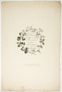 Omslag voor Verzameling van Verschillende Boeketten Bloemen, Uitgevonden en Getekend door Jean Pillement en Gegraveerd door P. C. Canot door Pierre Charles Canot