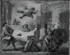 Sancho Panza Wordt in een Deken Gegooid door Pierre Charles Tremolieres