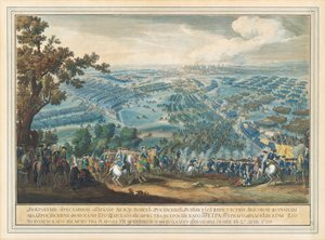 De Slag bij Poltava op 27 juni 1709 door Pierre Denis II Martin