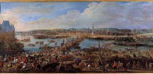 Uitzicht op de stad Rouen vanaf Saint Sever door Pierre Denis Martin