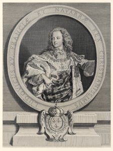 Lodewijk XV, koning van Frankrijk (1710-1774) door Pierre Drevet