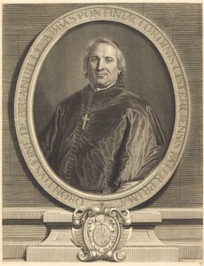 Fine de Brianville door Pierre Drevet after Hyacinthe Rigaud