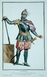 Albert de Stoute (1443-1500) Hertog van Saksen uit Receuil des Estampes, representant les Rangs et les Dignites, suivant le Costume de toutes les Nations existantes, gepubliceerd 1780 door Pierre Duflos