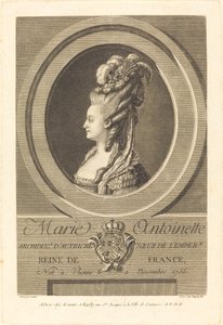 Marie-Antoinette door Pierre Dupin II after Carle Van Loo