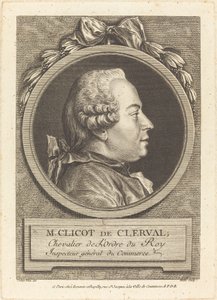 M. Clicot de Clerval door Pierre Etienne Moitte after Charles Nicolas Cochin II