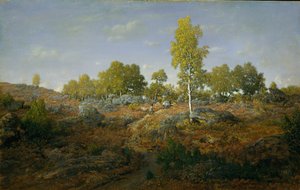 Een pad tussen de rotsen, waarschijnlijk 1861