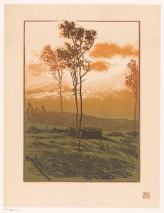Landschap door Pierre Eugène Vibert