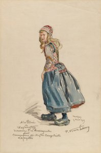Boerenmeisje door Pierre Franc Lamy