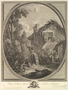 Landschap met Molen, 18e eeuw door Pierre Francois Laurent