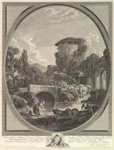 Landschap met een Brug en een Duiventil, 18e eeuw
