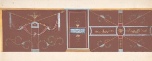 Ontwerp voor Muurdecoratie door Pierre Francois Leonard Fontaine