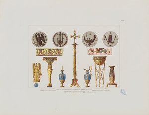 Details en ornamenten uit het atelier van schilder C.I. Isabey, uit 