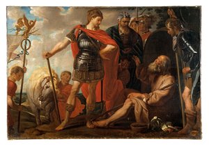 Alexander en Diogenes door Pierre François Antoine de Goesin