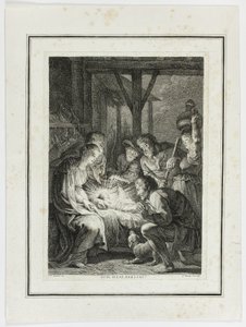Aanbidding van de Herders door Pierre François Basan