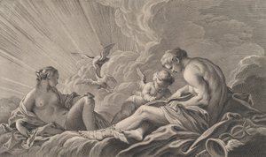 Liefde Ingelicht Door Mercurius, 18e eeuw door Pierre François Basan